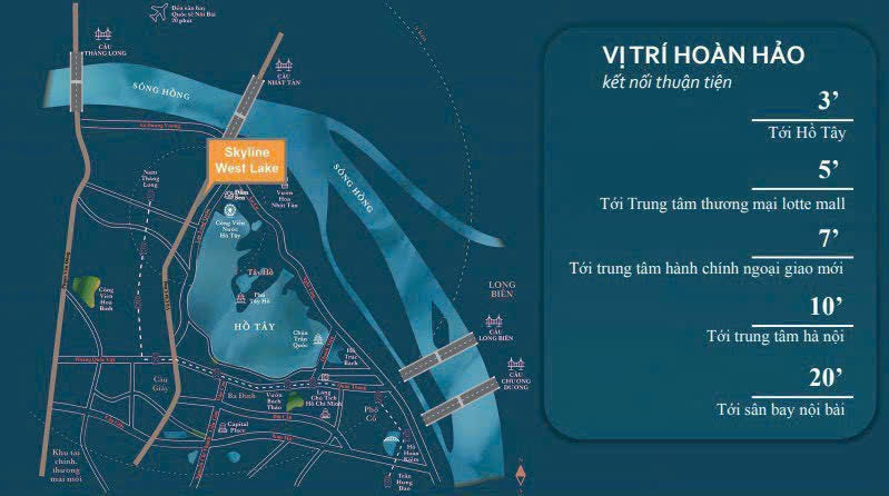 vị trí dự án skyline west lake tây hồ