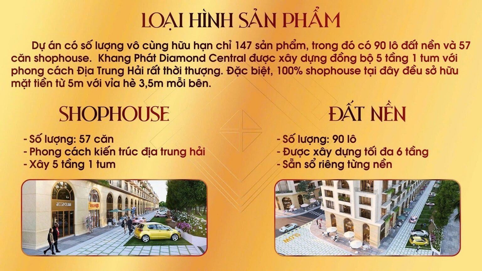 sản phẩm dự án khang phát diamond central từ sơn