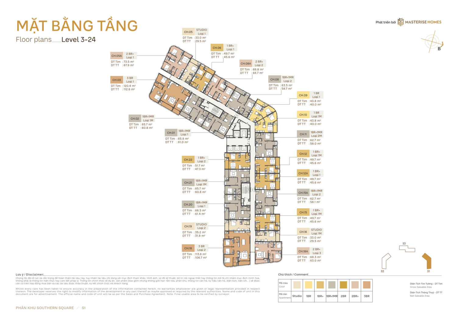 mặt bằng dự án masteri trinity square ocean park 2