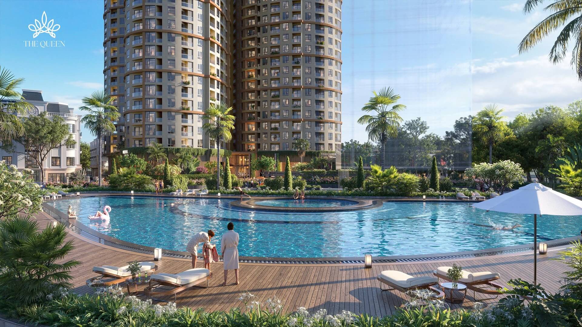 tiện ích dự án the queen 360 giải phóng