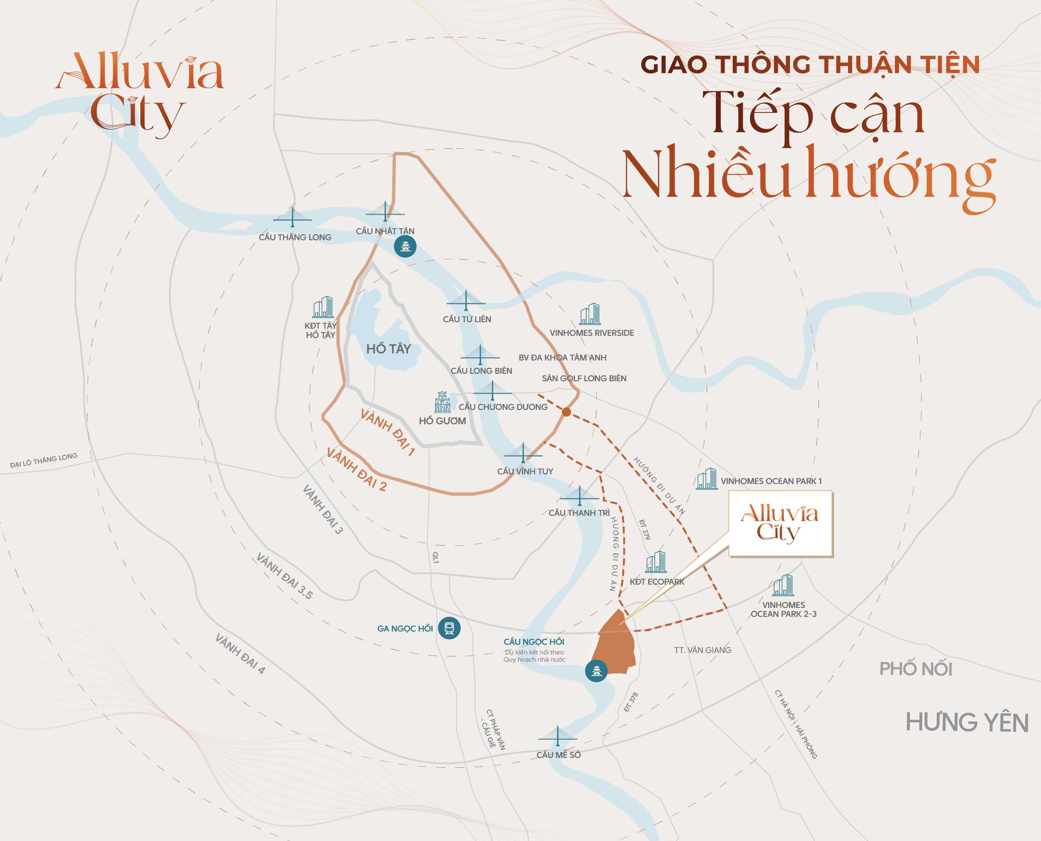 vị trí dự án alluvia city văn giang hưng yên