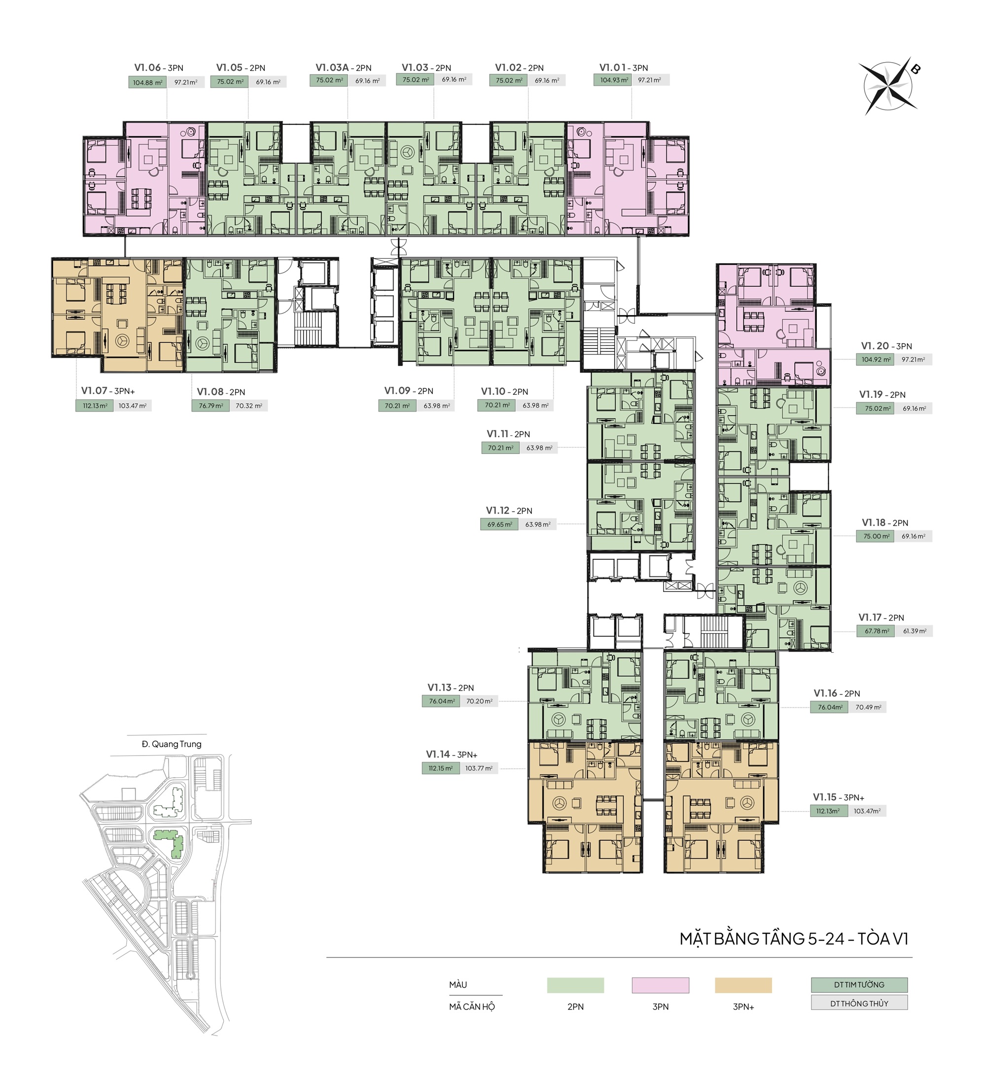 mặt bằng chung cư the vista văn la hà đông